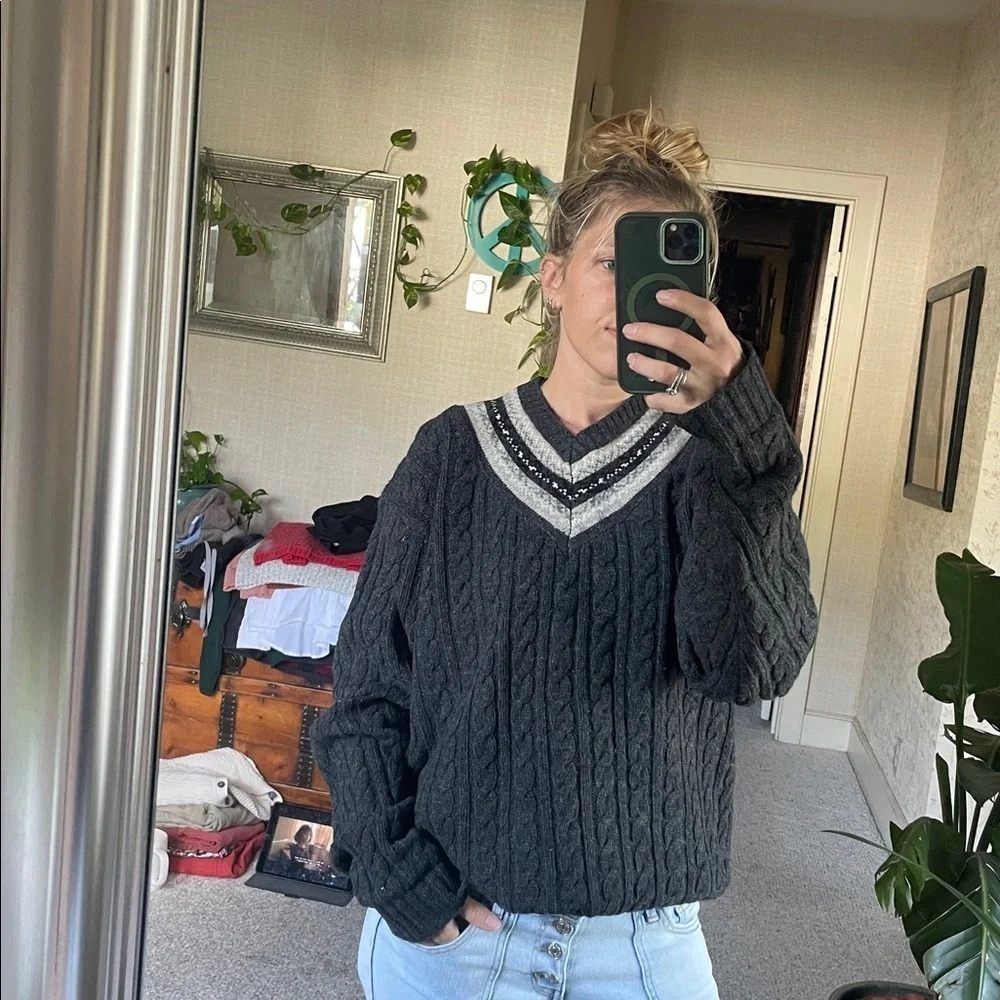 Gap Lambswool Fair Isle Pop Over Sweater